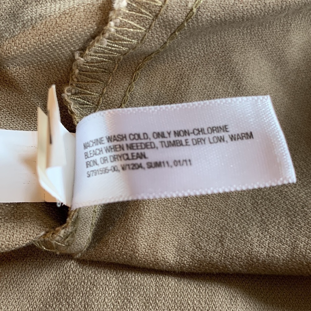 GAP Slim Cropped Khaki Size 16R Stretch EUC - Picture 5 of 7